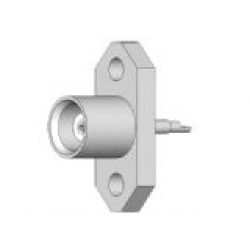 MCX Female 2-Hole Flange Mount Jack Receptacle-Extended Dielectric